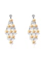 thumb Exaggerated Cubic austrian Crystals Flowers Alloy Earrings 1