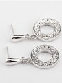 thumb 18K White Gold Austria Crystal Round Shaped Stud drop earring 2