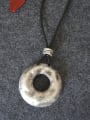 thumb Ancient folk style with simple cotton all-match ancient silver pendant long old circle sweater chain 0