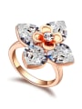 thumb Fashion Shiny austrian Crystals Flowery Alloy Ring 3