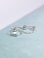 thumb Simple Hollow Round Tiny Cube 925 Silver Stud Earrings 3