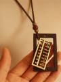 thumb Unisex Wooden Abacus Shaped Necklace 1