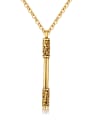 thumb Stainless Steel With Antique Gold Plated Vintage Sun Wukong Will-following Golden-banded Staff  Necklaces 0