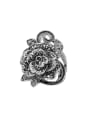 thumb Retro style Exaggerated Carved Flower Alloy Ring 0