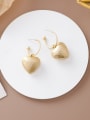 thumb Alloy With Gold Plated Fashion Heart Hook Earrings 2