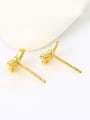 thumb Tiny Butterfly Gold Plated Stud Earrings 2