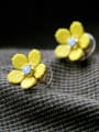 thumb Alloy Lovely Yellow Flowers stud Earring 4
