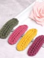 thumb Kid's Hair Accessories:Multicolored knitting hairpin 2