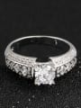 thumb Noble Elegant Engagement Ring with Shining Zircons 1