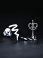 thumb Simple Tiny Water Wave 925 Sterling Silver Stud Earrings 2