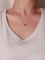 thumb Simple Heart shaped Silver Necklace 1