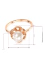 thumb All-match Flower Shaped Artificial Pearl Ring 1