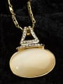thumb 18K Gold Plated Gourd Shaped Opal Stone Necklace 1
