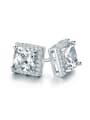 thumb White Zircon stud Earring 0