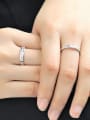 thumb 925 Sterling Silver  Simplistic Heart Lovers Free Size  Rings 1