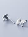 thumb 925 Sterling Silver With Silver Plated Simplistic Ginkgo leaf Stud Earrings 2