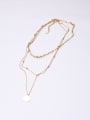 thumb Titanium With Gold Plated Simplistic Round Multi Strand Necklaces 0