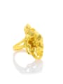 thumb Copper Alloy 23K Gold Plated Ethnic Flower Women Opening Ring 1