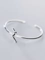 thumb 925 Sterling Silver With Platinum Plated Simplistic Irregular Free Size  Bracelets 2