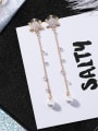 thumb Alloy With  Cubic Zirconia Simplistic snowflake Drop Earrings 1