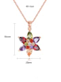 thumb Copper With 3A cubic zirconia Trendy Flower Necklaces 2