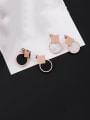 thumb Stainless Steel With Rose Gold Plated Personality Geometric Stud Earrings 1
