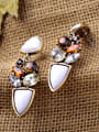 thumb Colorful Artificial Stones Alloy Chandelier earring 1