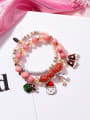 thumb Alloy With Fresh and Sweet Santa Claus Bell Snowman Double Bracelet 1