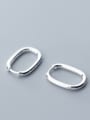 thumb 925 Sterling Silver With Silver Plated Simplistic Geometric Clip On Earrings 2