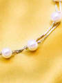 thumb All-match Double Layer Artificial Pearl S925 Silver Bracelet 1