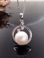 thumb Fashion Freshwater Pearl Hollow Round Necklace 0