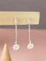 thumb Fashion Plumeria Flower Silver Earrings 1