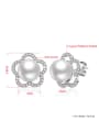 thumb Elegant Artificial Pearl Flower Shaped Two Pieces Jewelry Set 2