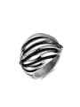 thumb Personality Stainless Steel Geometric Shaped Painting Ring 0