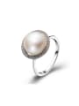 thumb Classical Round Freshwater Pearl Ring 0