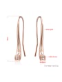thumb Fashion Rose Gold Plated AAA Zircon Geometric Two Pieces Jewelry Set 3