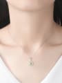 thumb 925 Sterling Silver With Cubic Zirconia  Delicate Oval Necklaces 1