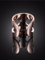 thumb Creative Open Design Rose Gold Plated Geometric Ring 2