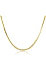 thumb Fashion Style 24K Gold Plated Geometric Shaped Copper Necklace 0