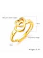thumb Copper With 18k Gold Plated Fashion Heart Wedding Rings 2