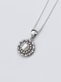 thumb Vintage Round Shaped Artificial Pearl S925 Silver Pendant 0