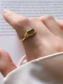 thumb 925 Sterling Silver With Gold Plated Simplistic Heart Free Size Rings 1