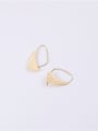 thumb Titanium With Gold Plated Punk Concave Surface Irregular Hook Earrings 3