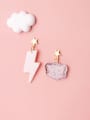 thumb 925 Sterling Silver With Gold Plated Cute Irregular Drop Earrings 0