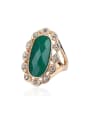 thumb Retro Noble style Oval Resin stone Crystals Alloy Ring 0