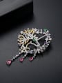 thumb Copper with Cubic zircon mosaic color Animal  Brooch 0
