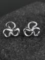 thumb Simple Tiny Hollow Flowery 925 Sterling Silver Stud Earrings 0