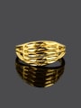 thumb Women Fashion 24K Gold Plated Hollow Design Copper Ring 1