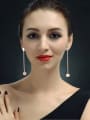 thumb Personality Rose Gold Plated Geometric Asymmetric Earrings 2