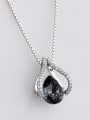 thumb 925 Sterling Silver With Crystal  Classic Water Drop Necklaces 1